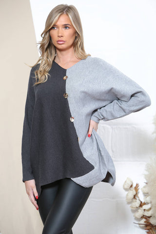 GREY COLOUR PANEL TOP WITH BUTTONS