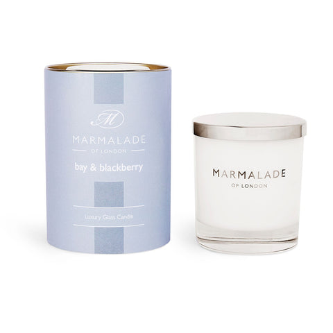 BAY AND BLACKBERRY LARGE GLASS CANDLE BY MARMALADE