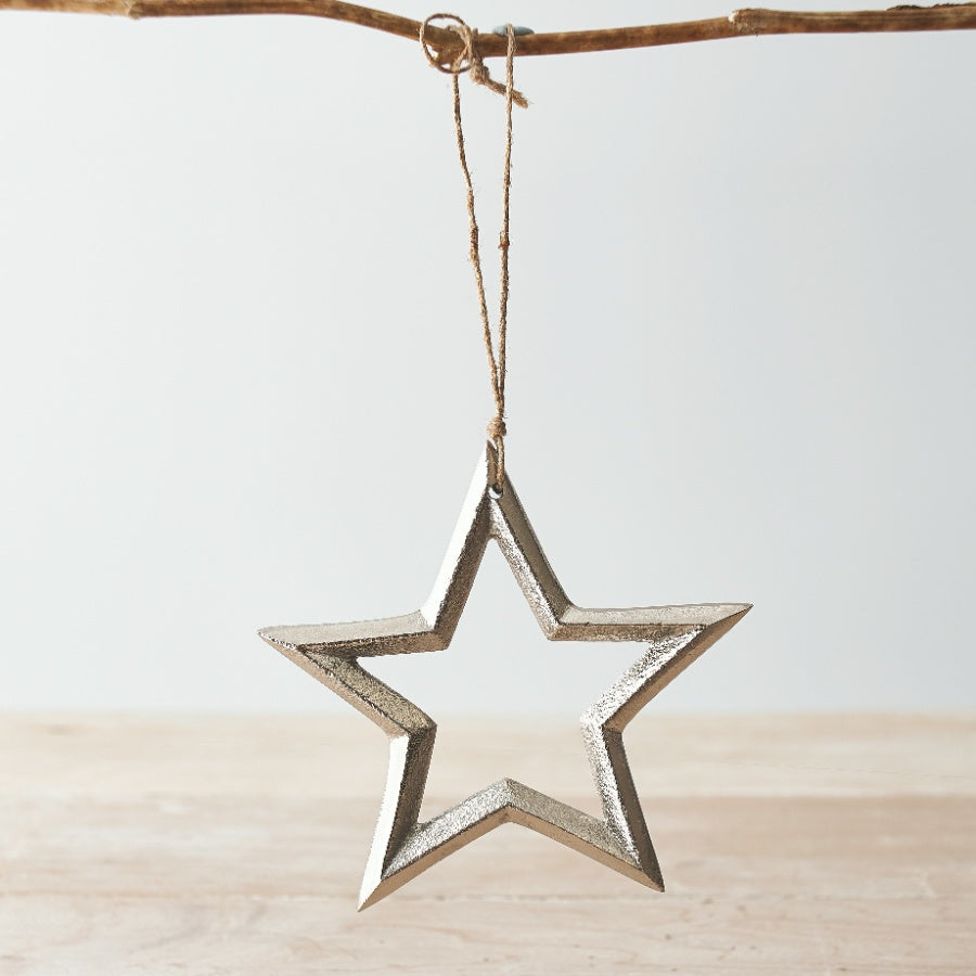 12CM HANGING METAL STAR