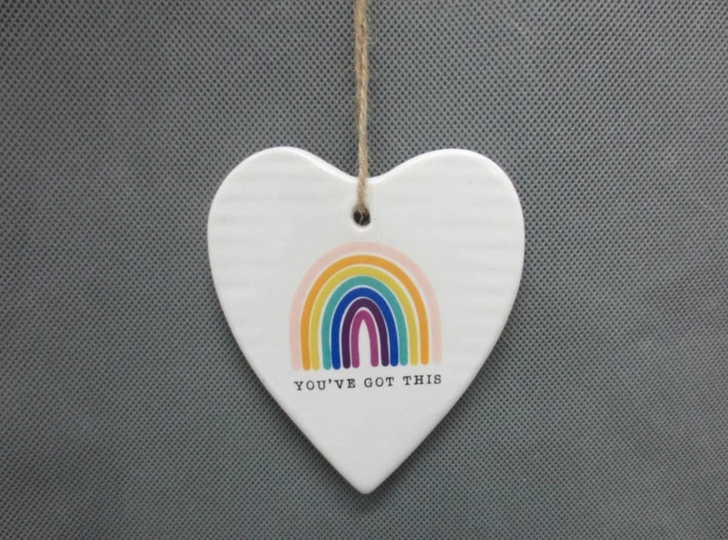 'YOU'VE GOT THIS' RAINBOW HEART, 9.5CM
