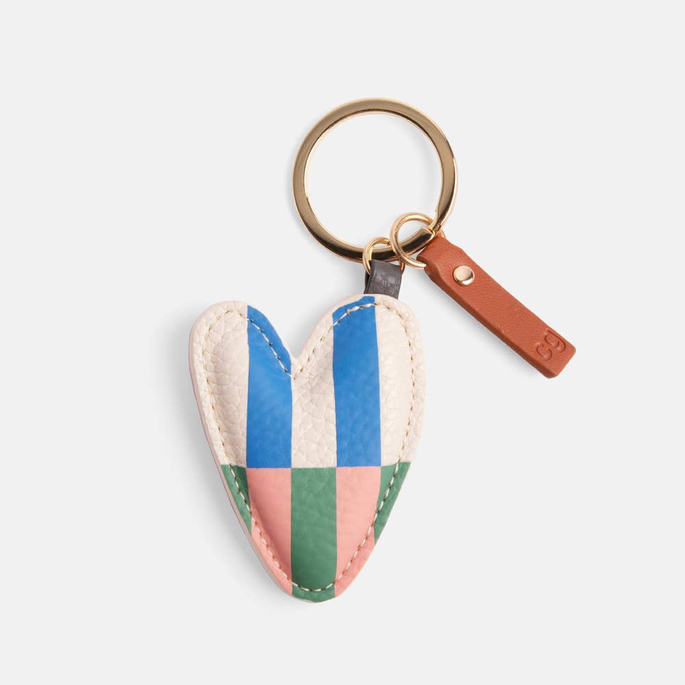 MULTI STRIPE PRINTED KEYRING