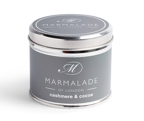 CASHMERE AND COCOA TIN CANDLE BY MARMALADE