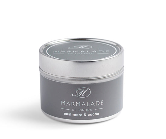 CASHMERE AND COCOA TIN CANDLE BY MARMALADE