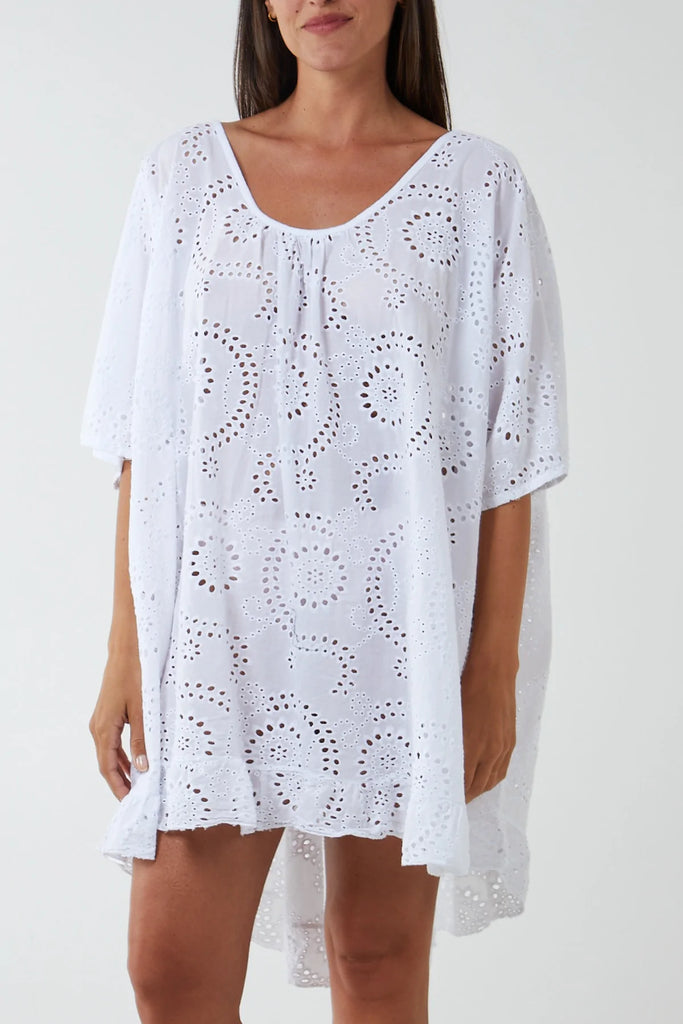 WHITE GYPSY TUNIC DRESS