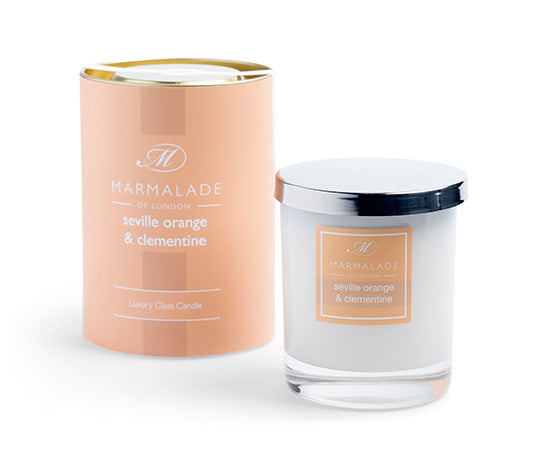 SEVILLE ORANGE AND CLEMENTINE LARGE GLASS CANDLE BY MARMALADE