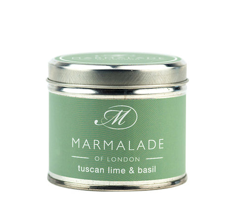 TUSCAN LIME AND BASIL TIN CANDLE BY MARMALADE