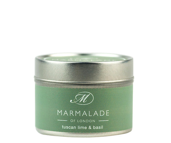 TUSCAN LIME AND BASIL TIN CANDLE BY MARMALADE