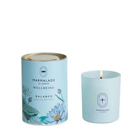 WELLBEING 'BALANCE' LARGE GLASS CANDLE BY MARMALADE