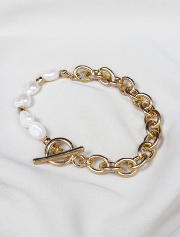 Flora Bracelet - Gold Plated/Pearl