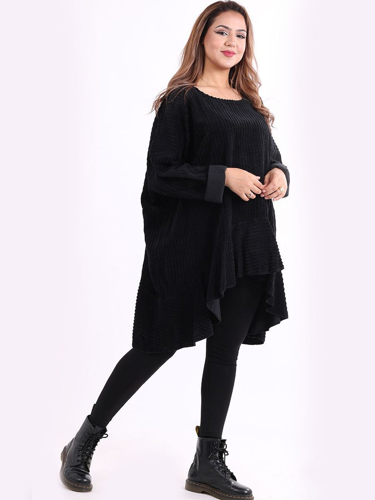 Black frill hem leggings online