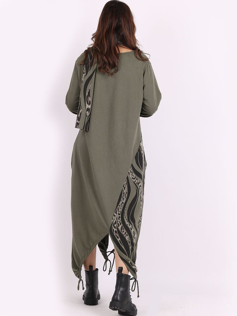 Khaki snake sale print dress